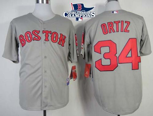 David Ortiz Boston Red Sox grey jersey