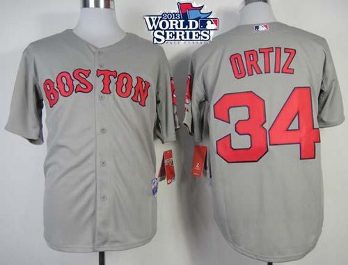 David Ortiz Boston Red Sox grey jersey