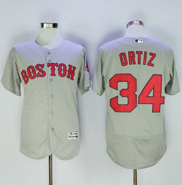 David Ortiz Boston Red Sox grey Authentic jersey