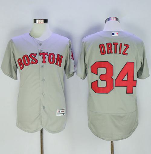 David Ortiz Boston Red Sox grey Authentic jersey