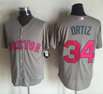 David Ortiz Boston Red Sox grey jersey