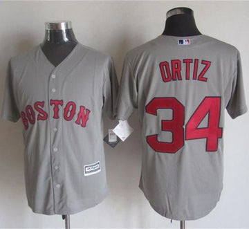 David Ortiz Boston Red Sox grey jersey