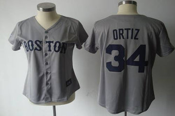 David Ortiz Boston Red Sox grey Fashion jersey