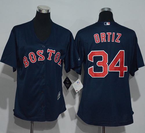 David Ortiz Boston Red Sox navy Alternate jersey