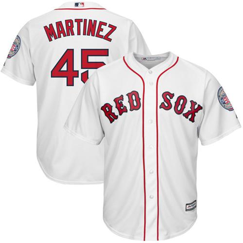 Pedro Martinez Boston Red Sox white Cooperstown jersey