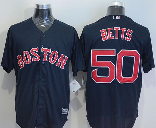 Mookie Betts Boston Red Sox navy jersey