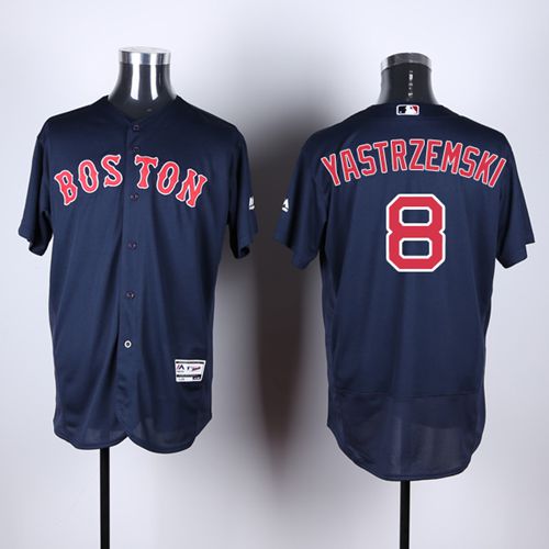Carl Yastrzemski Boston Red Sox navy Authentic jersey