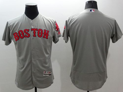 Custom Boston Red Sox grey Authentic jersey