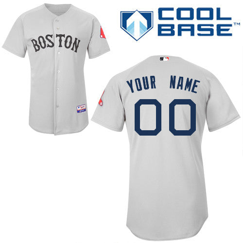 Custom Boston Red Sox grey Authentic jersey