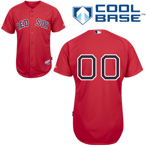 Custom Boston Red Sox red Authentic jersey