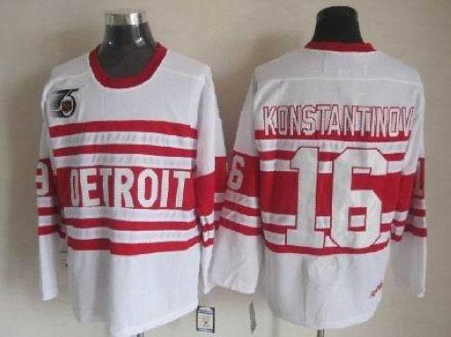 Vladimir Konstantinov Detroit Red Wings white Throwback jersey