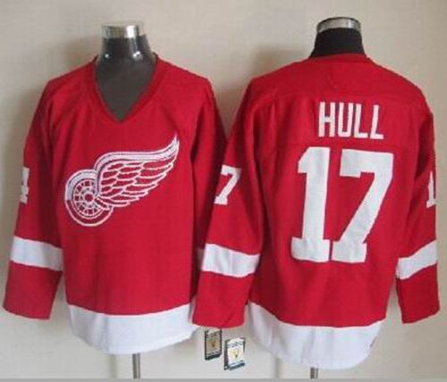 Brett Hull Detroit Red Wings red Throwback jersey