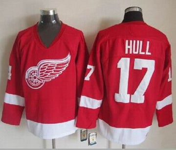 Brett Hull Detroit Red Wings red Throwback jersey