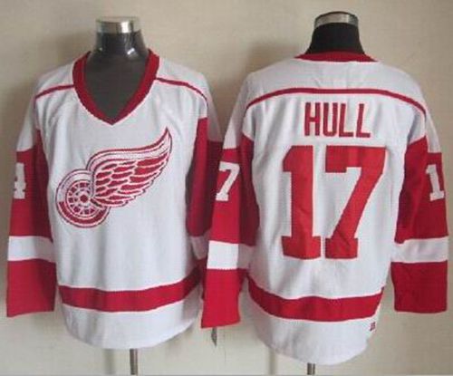 Brett Hull Detroit Red Wings white Throwback jersey