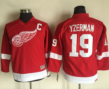 Steve Yzerman Detroit Red Wings red Throwback jersey