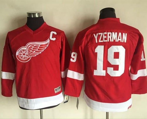 Steve Yzerman Detroit Red Wings red Throwback jersey