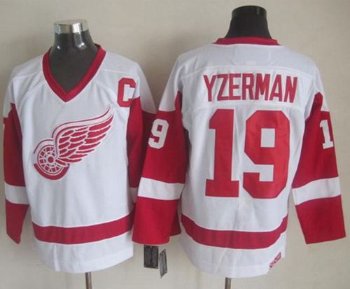 Steve Yzerman Detroit Red Wings white Throwback jersey