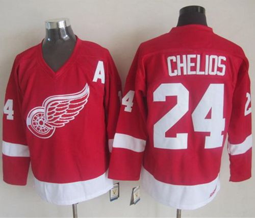 Chris Chelios Detroit Red Wings red Throwback jersey