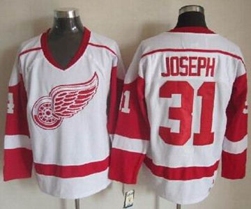 Curtis Joseph Detroit Red Wings white Throwback jersey