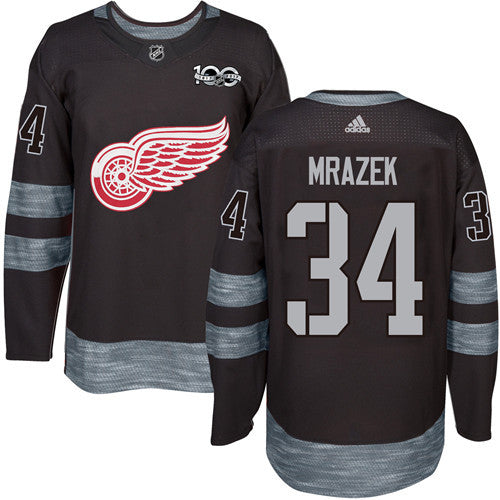 Petr Mrazek Detroit Red Wings black jersey