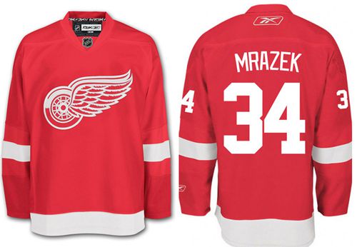 Petr Mrazek Detroit Red Wings red jersey
