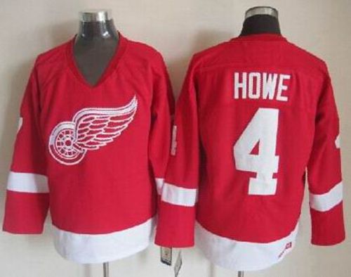 Gordie Howe Detroit Red Wings red Throwback jersey
