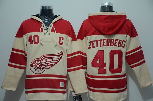 Henrik Zetterberg Detroit Red Wings cream jersey