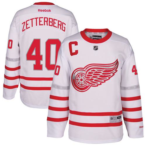 Henrik Zetterberg Detroit Red Wings white Classic jersey