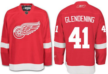 Luke Glendening Detroit Red Wings red jersey