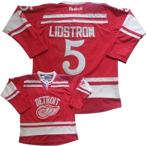Nicklas Lidstrom Detroit Red Wings red Winter Classic jersey