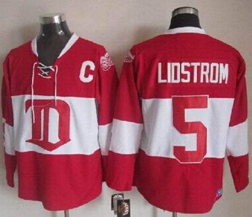 Nicklas Lidstrom Detroit Red Wings red Winter Classic jersey
