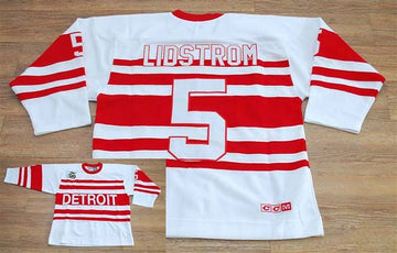 Nicklas Lidstrom Detroit Red Wings white Throwback jersey