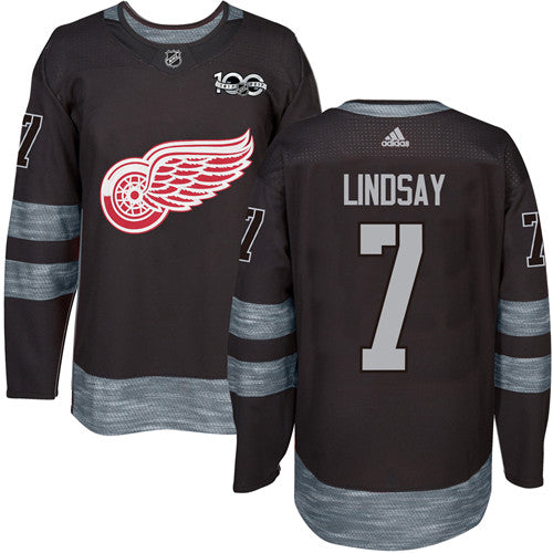 Ted Lindsay Detroit Red Wings black jersey