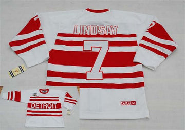 Ted Lindsay Detroit Red Wings white Throwback jersey