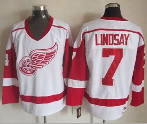 Ted Lindsay Detroit Red Wings white Throwback jersey