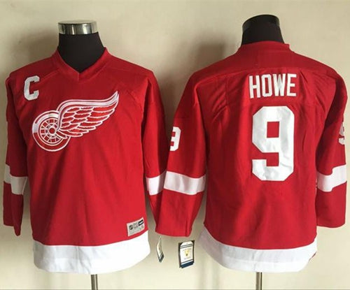 Gordie Howe Detroit Red Wings red Throwback jersey
