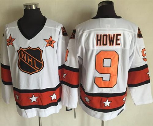Gordie Howe Detroit Red Wings white-orange Throwback jersey