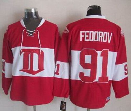 Sergei Fedorov Detroit Red Wings red Winter Classic jersey