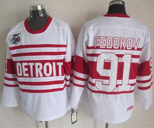 Sergei Fedorov Detroit Red Wings white jersey