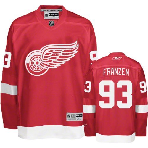 Johan Franzen Detroit Red Wings red jersey