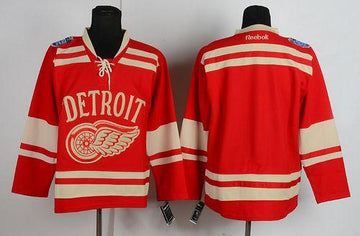 Custom Detroit Red Wings red Winter Classic jersey
