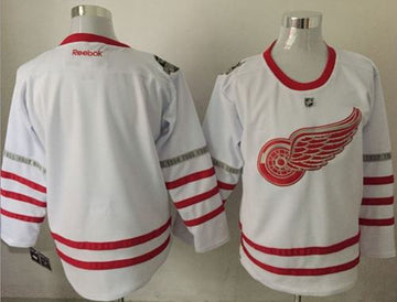 Custom Detroit Red Wings white Classic jersey