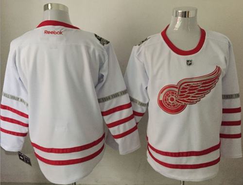 Custom Detroit Red Wings white Classic jersey