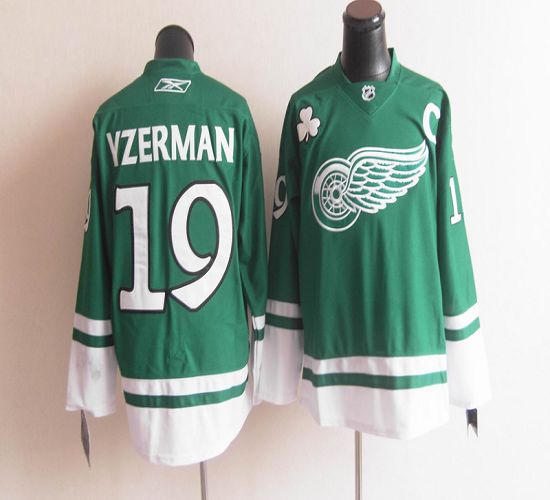 St Patty's Day Detroit Red Wings green jersey