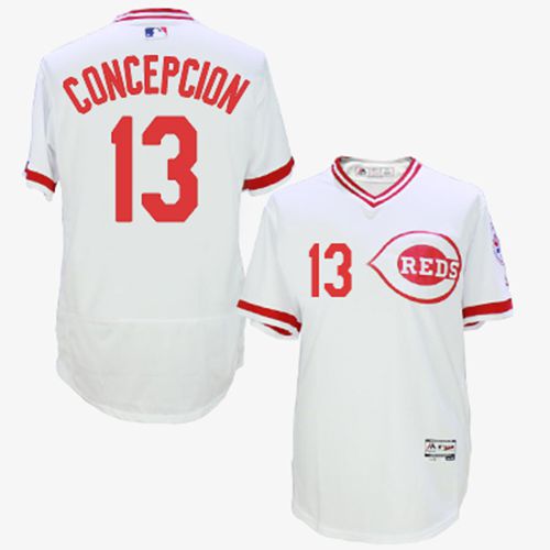 Concepcion Cincinnati Reds white Authentic jersey