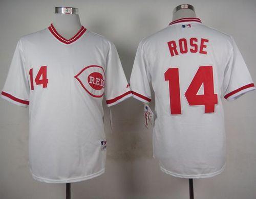 Pete Rose Cincinnati Reds white jersey