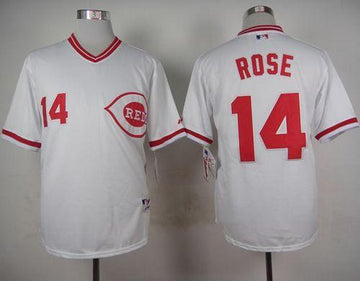 Pete Rose Cincinnati Reds white jersey