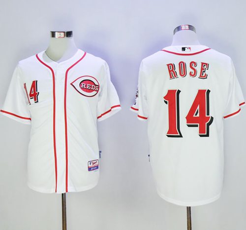 Pete Rose Cincinnati Reds white jersey