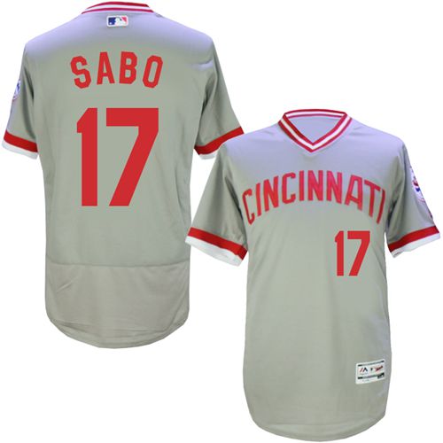 Chris Sabo Cincinnati Reds grey Authentic jersey