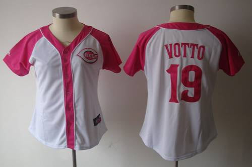 Joey Votto Cincinnati Reds white-pink Fashion jersey